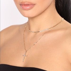 Fashion Nova Gold Cross Necklace